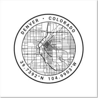 Denver Map Posters and Art